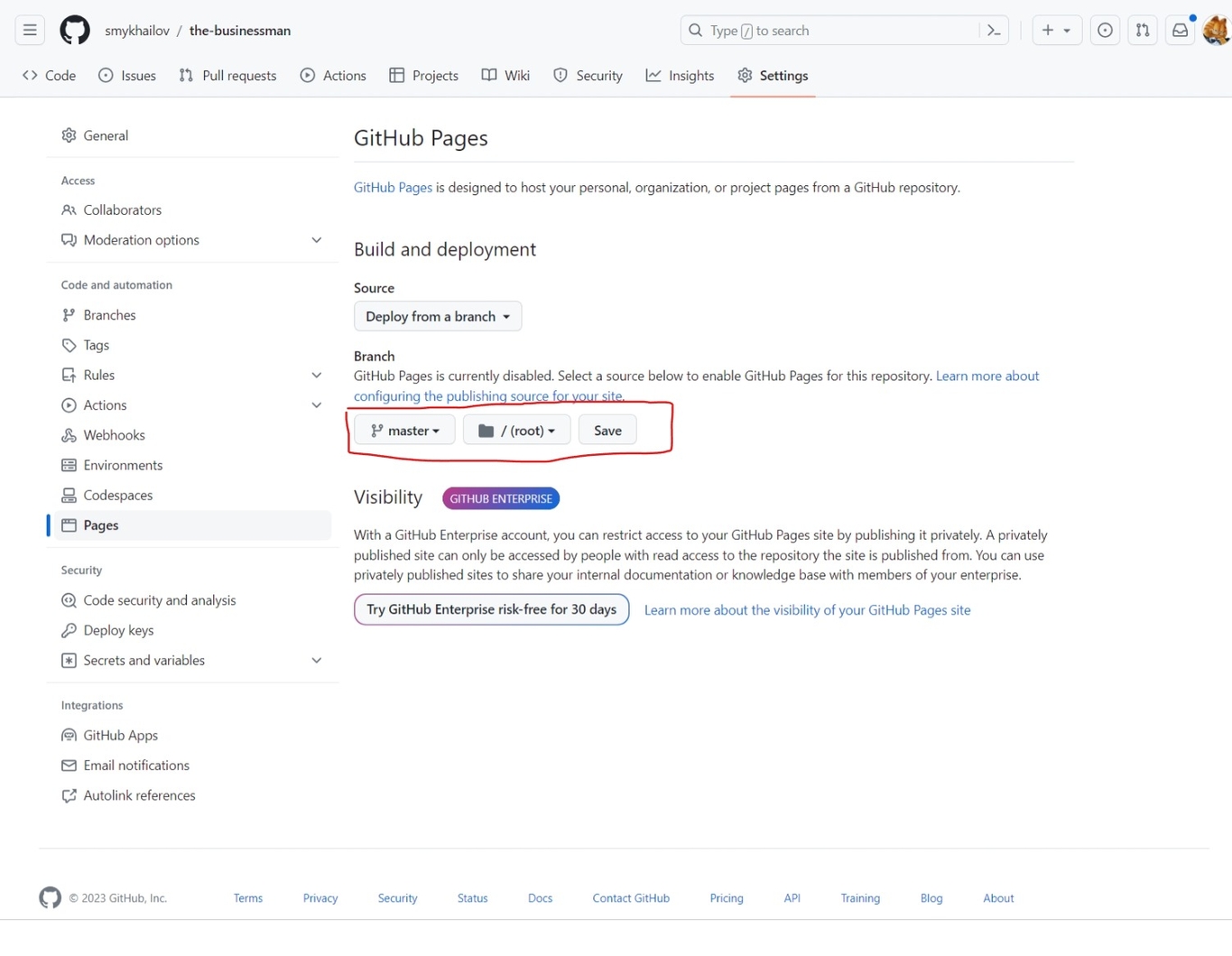 Publish to GitHub pages
