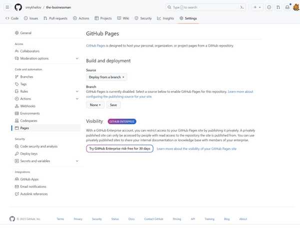Publish to GitHub pages